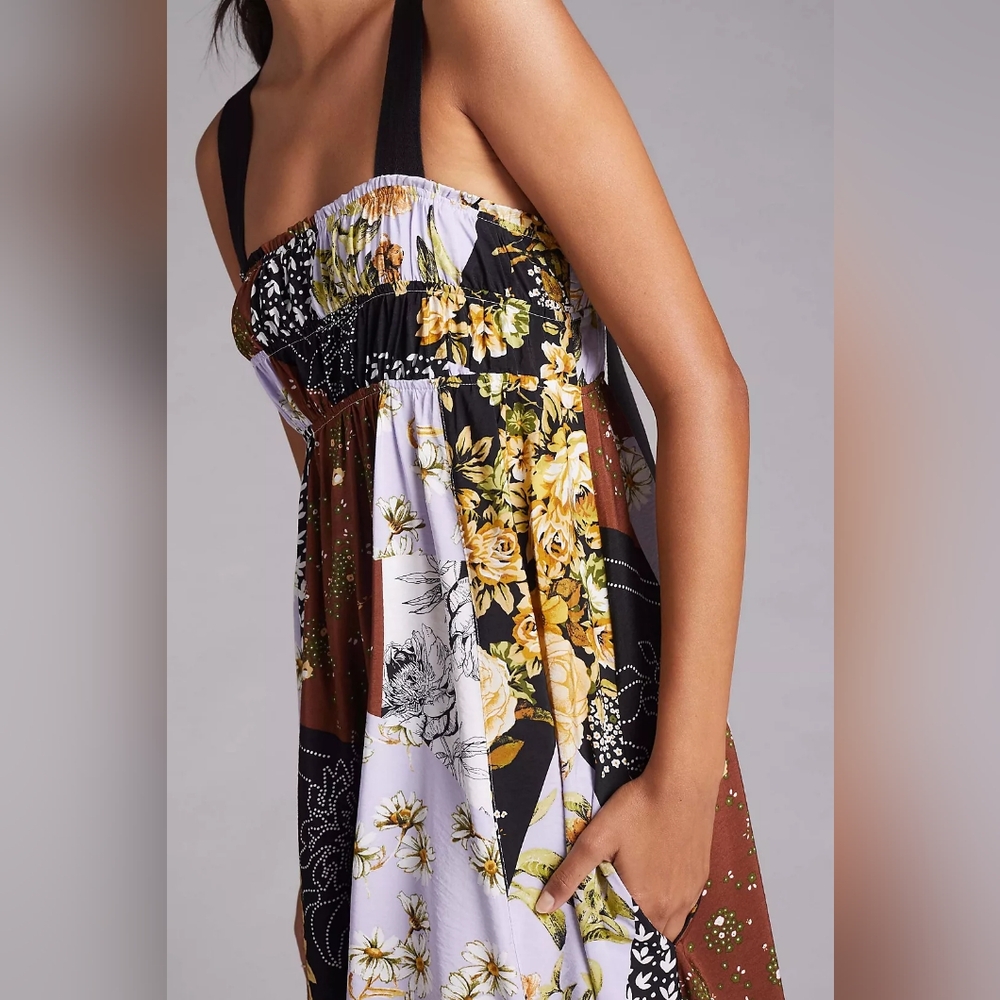NWT Anthropologie Maeve Bohemian Floral Patchwork Maxi. Large. $170 - Picture 4 of 11